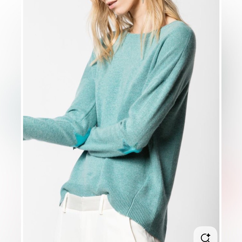 Zadig & Voltaire Cici Star-Patch Cashmere Sweater